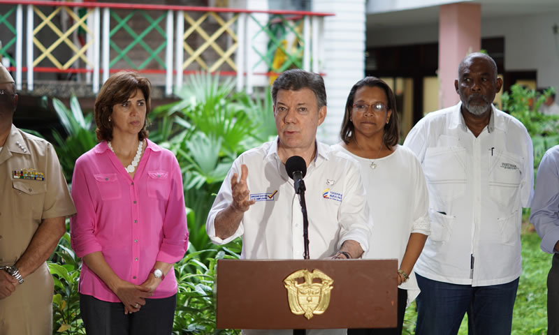 Presidente Juan Manuel Santos, Gobernadora Aury Guerrero