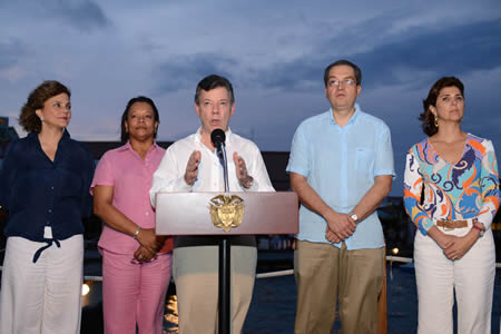 Presidente Juan Manuel Santos y Gobernadora Aury Guerrero